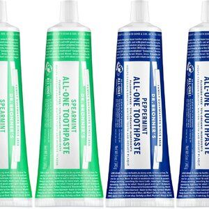 Dr. Bronner’s - All-One Toothpaste Variety Pack - Peppermint & Spearmint, 70% Or